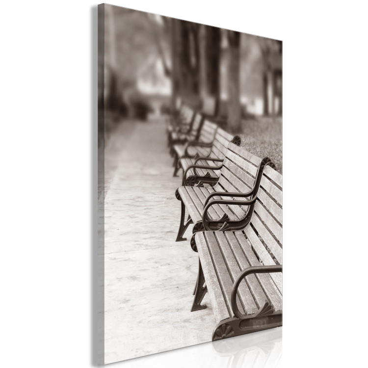 Canvas Print Park Benches (1 Part) Vertical 116684 additionalImage 2