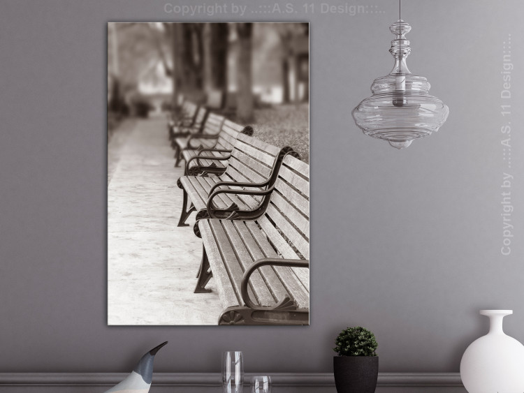 Canvas Print Park Benches (1 Part) Vertical 116684 additionalImage 3