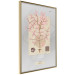 Wall Poster Mysterious Little Tree - abstraction with texts and a plant in pale colors 116884 additionalThumb 12