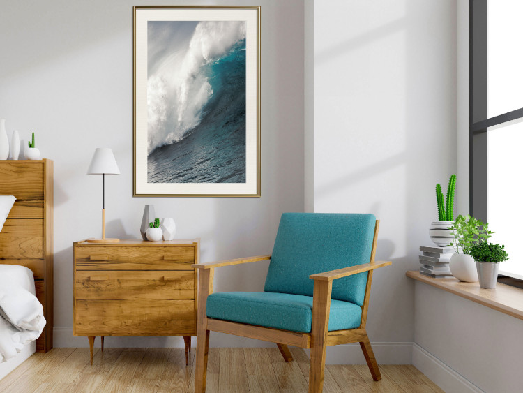 Wall Poster Ocean Wave - nautical composition with turbulent emerald water 117284 additionalImage 20