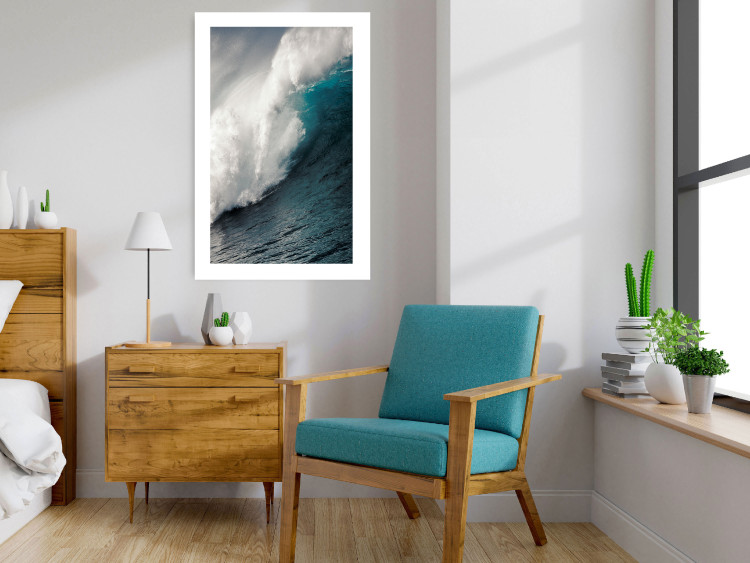 Wall Poster Ocean Wave - nautical composition with turbulent emerald water 117284 additionalImage 4