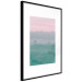 Poster Misty Dawn - landscape of trees amid dense fog in pastel colors 119184 additionalThumb 11