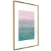 Poster Misty Dawn - landscape of trees amid dense fog in pastel colors 119184 additionalThumb 8