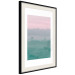 Poster Misty Dawn - landscape of trees amid dense fog in pastel colors 119184 additionalThumb 3