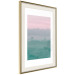 Poster Misty Dawn - landscape of trees amid dense fog in pastel colors 119184 additionalThumb 2