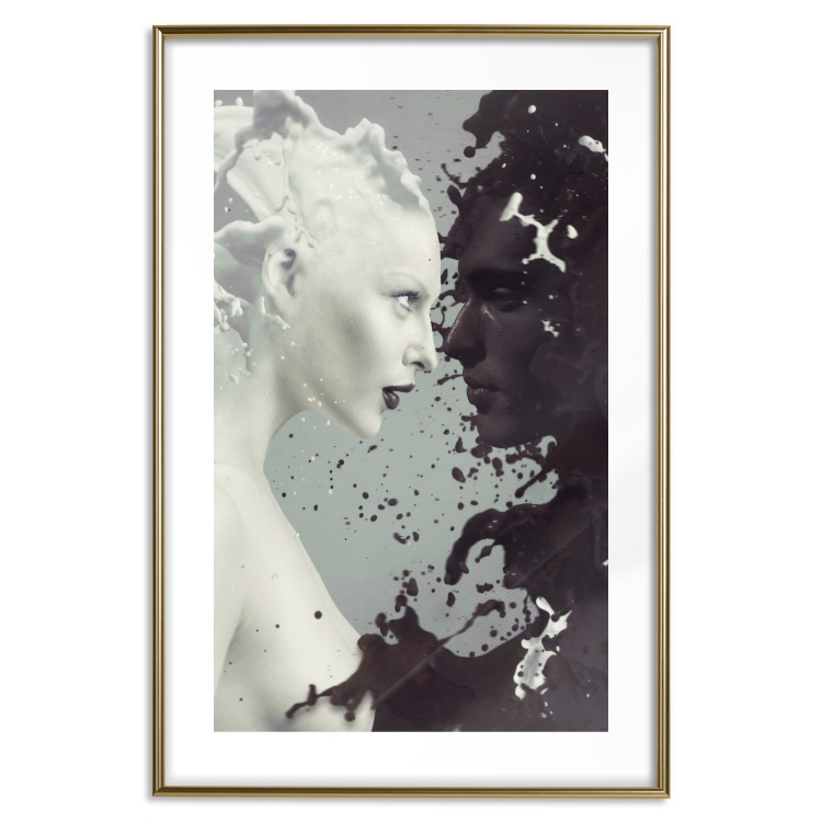 Wall Poster Milk and Chocolate - unique abstraction with a woman and man 121884 additionalImage 14
