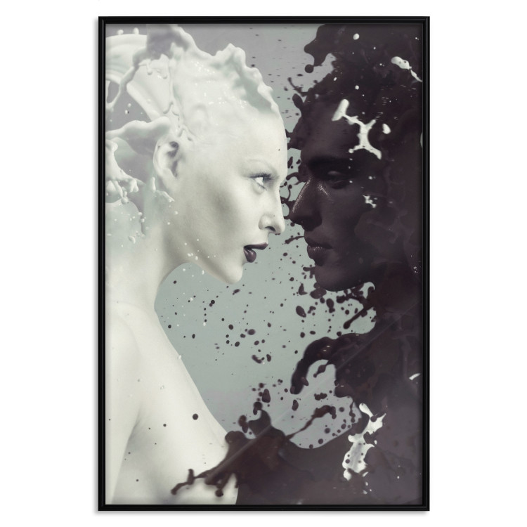 Wall Poster Milk and Chocolate - unique abstraction with a woman and man 121884 additionalImage 18