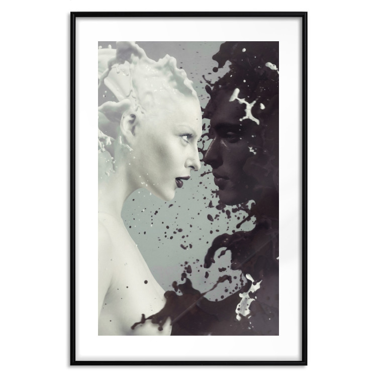 Wall Poster Milk and Chocolate - unique abstraction with a woman and man 121884 additionalImage 20