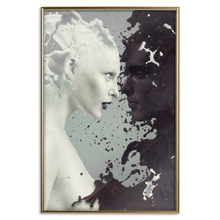 Wall Poster Milk and Chocolate - unique abstraction with a woman and man 121884 additionalImage 19