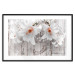 Poster Lily World - white lily flower on wooden background with retro inscriptions 122284 additionalThumb 17