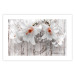 Poster Lily World - white lily flower on wooden background with retro inscriptions 122284 additionalThumb 19