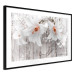 Poster Lily World - white lily flower on wooden background with retro inscriptions 122284 additionalThumb 13