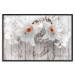 Poster Lily World - white lily flower on wooden background with retro inscriptions 122284 additionalThumb 18