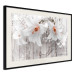 Poster Lily World - white lily flower on wooden background with retro inscriptions 122284 additionalThumb 3