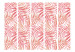 Room Divider Screen Palm Red II - texture of red palm leaves on a white background 122984 additionalThumb 3