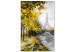 Canvas Art Print Paris Channel (1 Part) Vertical Yellow 123084