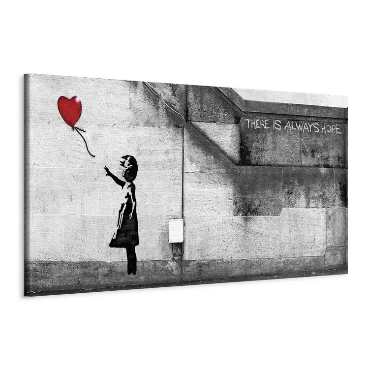 Canvas Art Print There is Always Hope (1 Part) Narrow Red 123184 additionalImage 2