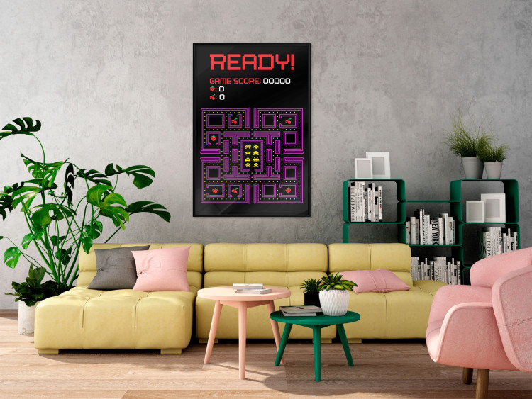 Wall Poster Ready! - English captions and fruit icons on Pacman game map 123584 additionalImage 3