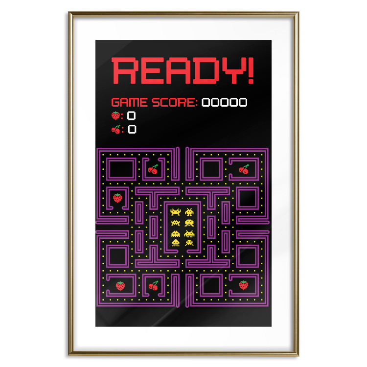 Wall Poster Ready! - English captions and fruit icons on Pacman game map 123584 additionalImage 14