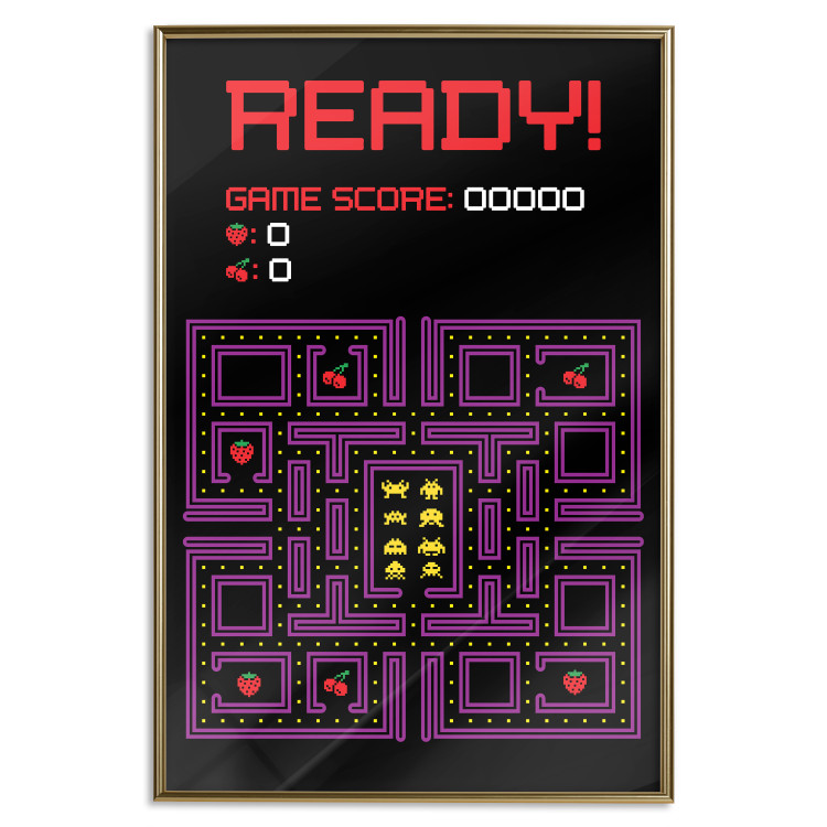 Wall Poster Ready! - English captions and fruit icons on Pacman game map 123584 additionalImage 20
