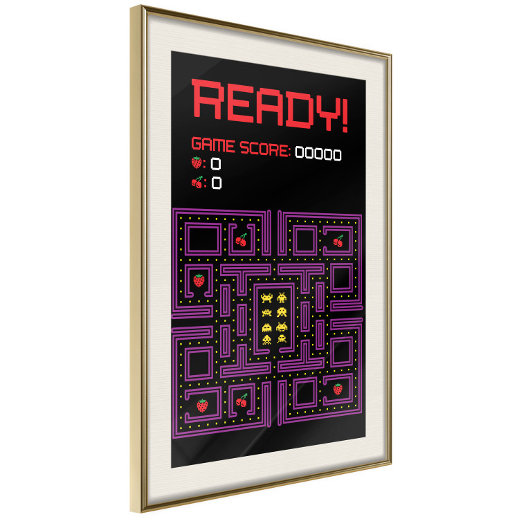 Wall Poster Ready! - English captions and fruit icons on Pacman game map 123584 additionalImage 2