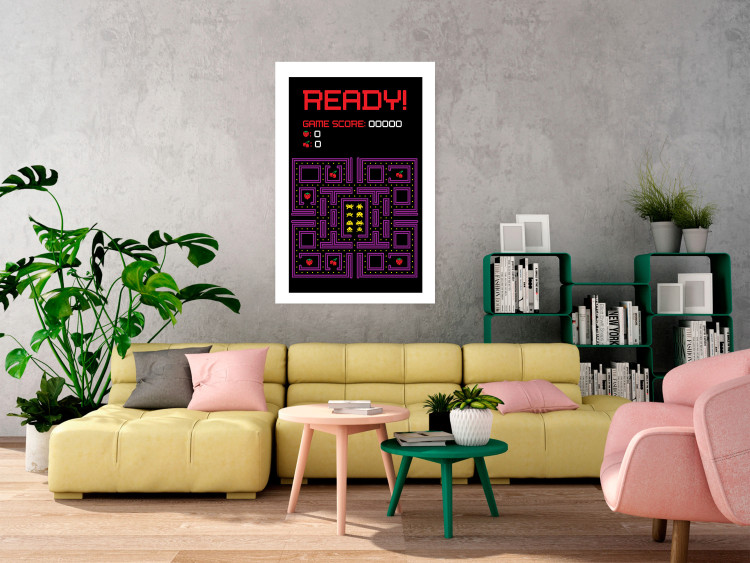 Wall Poster Ready! - English captions and fruit icons on Pacman game map 123584 additionalImage 2