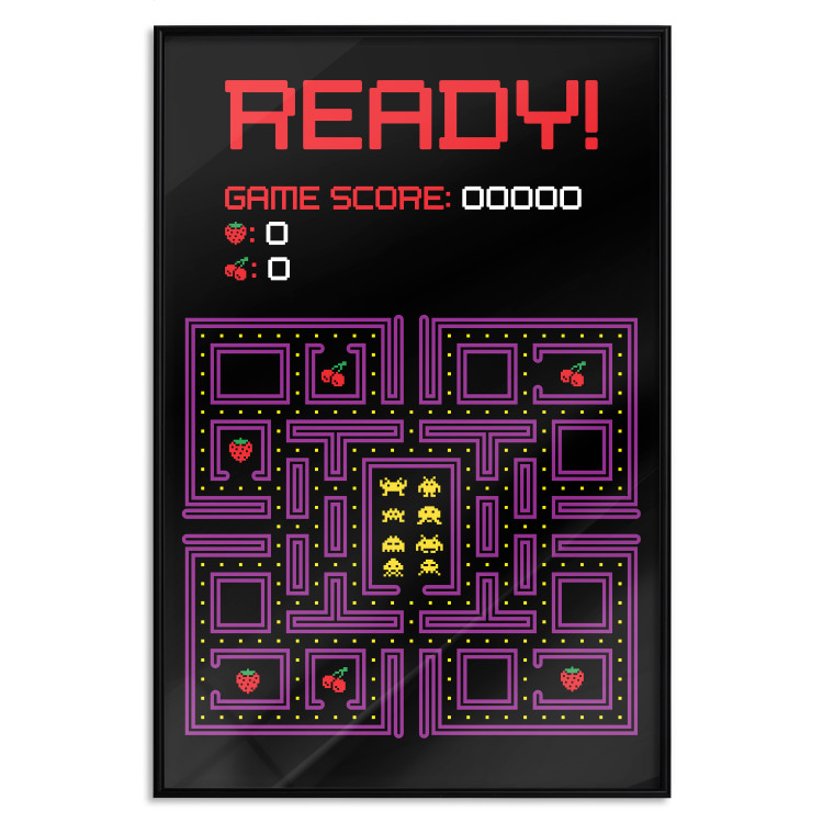 Wall Poster Ready! - English captions and fruit icons on Pacman game map 123584 additionalImage 24