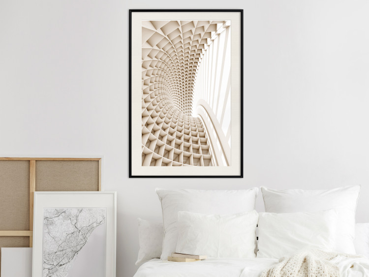 Wall Poster Telemark - abstract tunnel with 3D imitation and light wall texture 123884 additionalImage 22