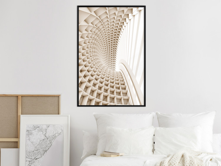 Wall Poster Telemark - abstract tunnel with 3D imitation and light wall texture 123884 additionalImage 3