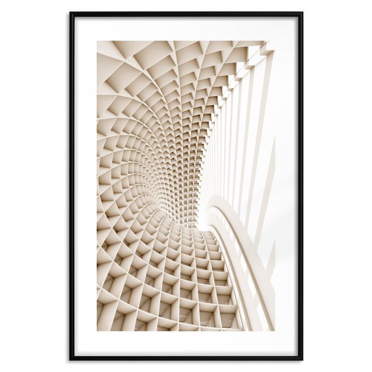 Wall Poster Telemark - abstract tunnel with 3D imitation and light wall texture 123884 additionalImage 17