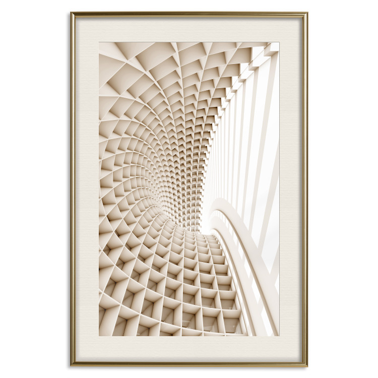 Wall Poster Telemark - abstract tunnel with 3D imitation and light wall texture 123884 additionalImage 19