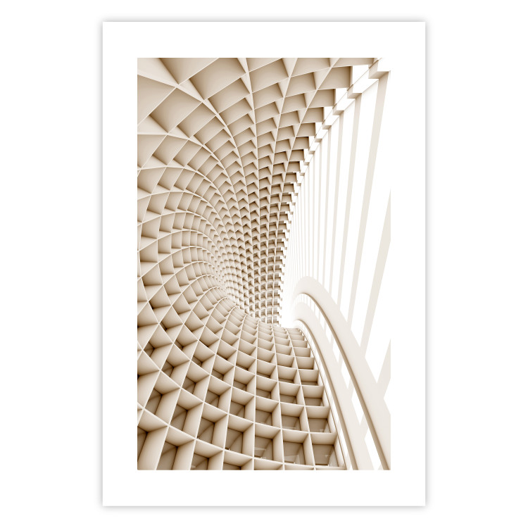 Wall Poster Telemark - abstract tunnel with 3D imitation and light wall texture 123884 additionalImage 25