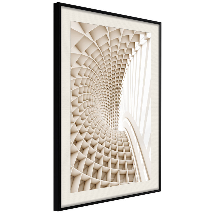 Wall Poster Telemark - abstract tunnel with 3D imitation and light wall texture 123884 additionalImage 3