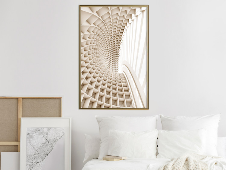 Wall Poster Telemark - abstract tunnel with 3D imitation and light wall texture 123884 additionalImage 7