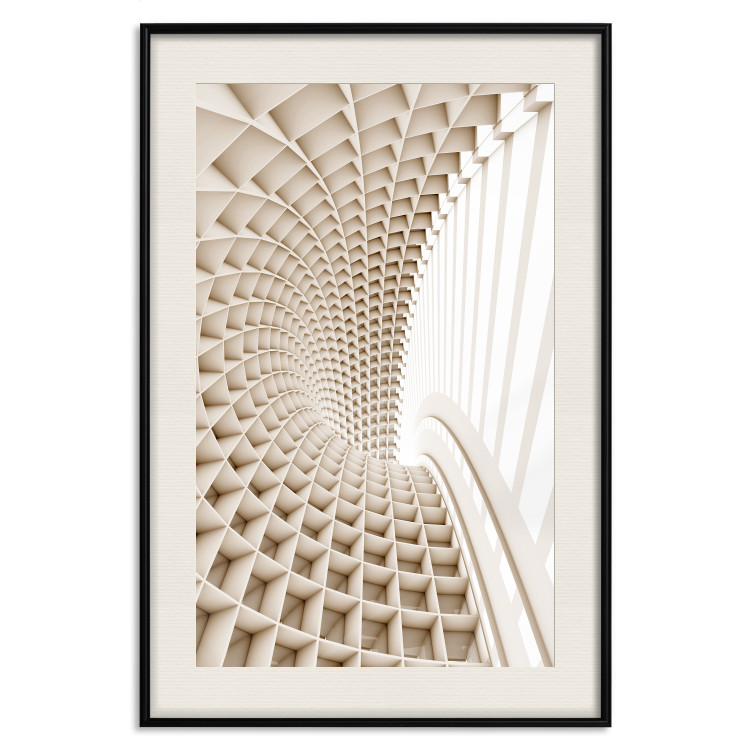 Wall Poster Telemark - abstract tunnel with 3D imitation and light wall texture 123884 additionalImage 18