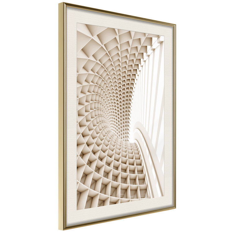 Wall Poster Telemark - abstract tunnel with 3D imitation and light wall texture 123884 additionalImage 2