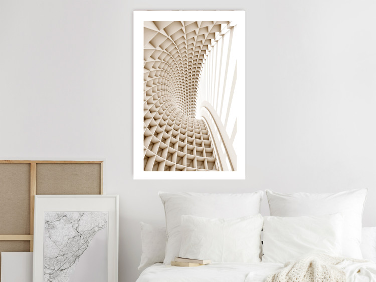 Wall Poster Telemark - abstract tunnel with 3D imitation and light wall texture 123884 additionalImage 4