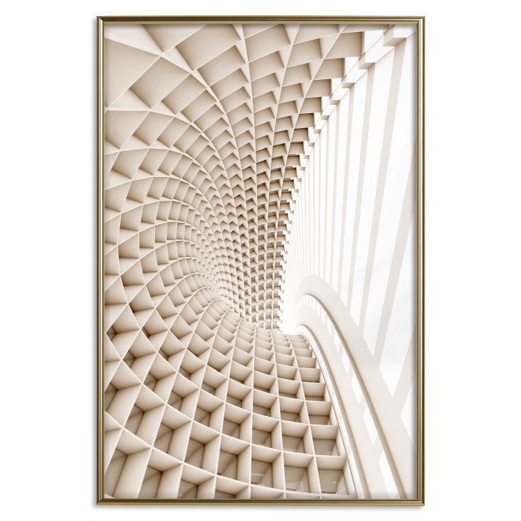 Wall Poster Telemark - abstract tunnel with 3D imitation and light wall texture 123884 additionalImage 16