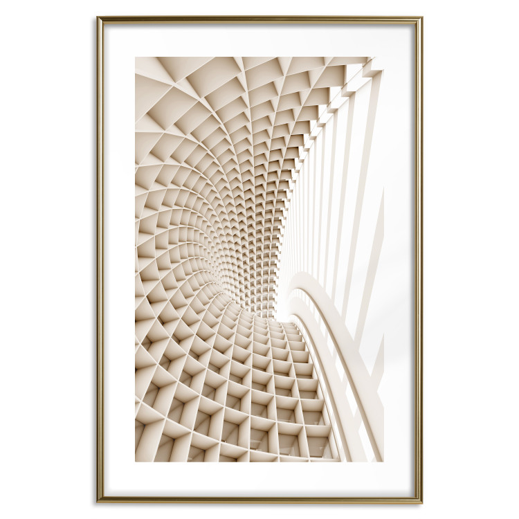 Wall Poster Telemark - abstract tunnel with 3D imitation and light wall texture 123884 additionalImage 16