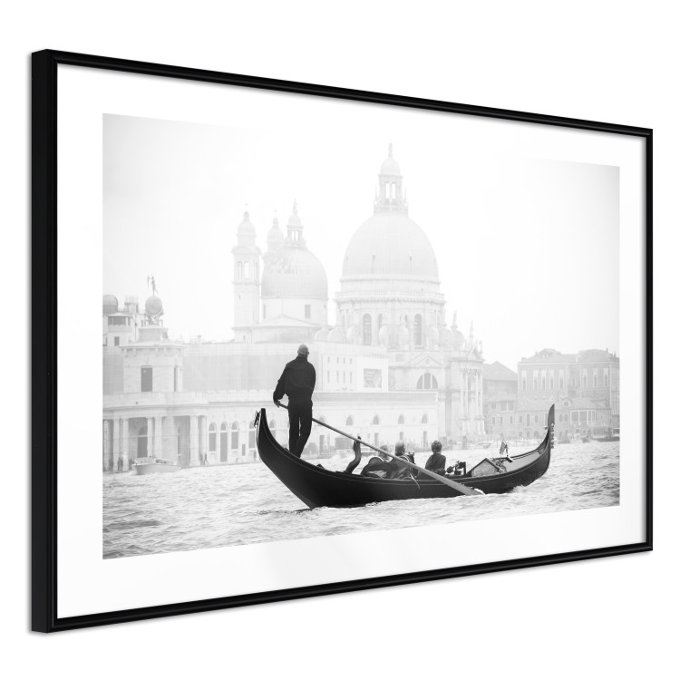 Poster Gondola Ride - photograph of Venice architecture in black and white motif 123984 additionalImage 11