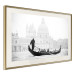 Poster Gondola Ride - photograph of Venice architecture in black and white motif 123984 additionalThumb 2