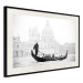 Poster Gondola Ride - photograph of Venice architecture in black and white motif 123984 additionalThumb 3