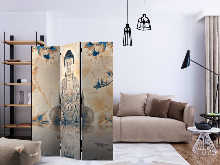 Room Divider Buddha of Prosperity (3-piece) - sacred statue in feng shui style 124284 additionalImage 4