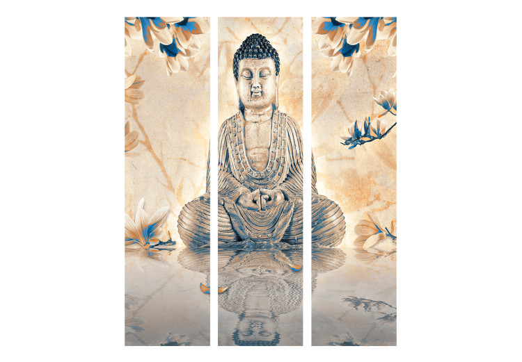 Room Divider Buddha of Prosperity (3-piece) - sacred statue in feng shui style 124284 additionalImage 3