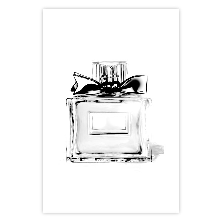 Poster Perfume Bottle - black and white sketch of a glass perfume container 126684 additionalImage 25