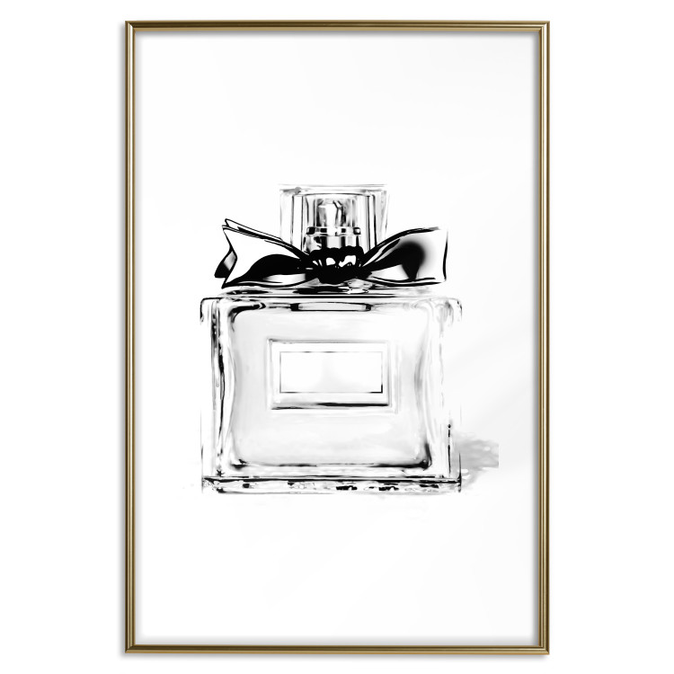 Poster Perfume Bottle - black and white sketch of a glass perfume container 126684 additionalImage 16
