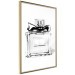 Poster Perfume Bottle - black and white sketch of a glass perfume container 126684 additionalThumb 12