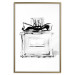 Poster Perfume Bottle - black and white sketch of a glass perfume container 126684 additionalThumb 21