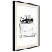 Poster Perfume Bottle - black and white sketch of a glass perfume container 126684 additionalThumb 2
