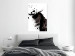 Wall Poster Abstract Element - black horse and abstract spots on a white background 126884 additionalThumb 2